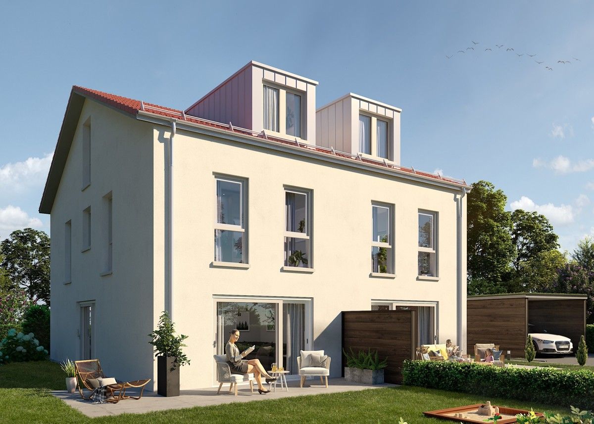 Moderne Doppelhaushälften mit großen Grundstücken in toller Randlage – fußläufig zum Guggi !
